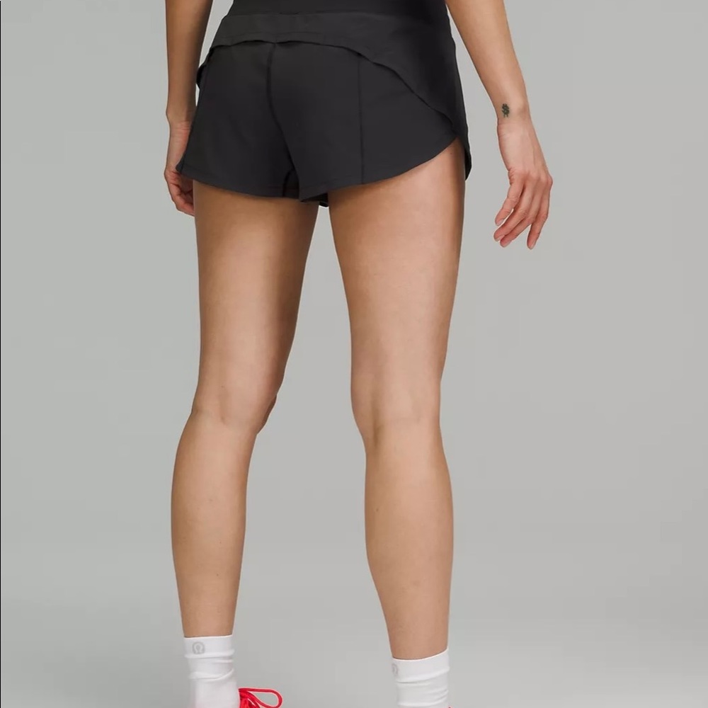 Lululemon Black Speed Shorts, 2.5”
